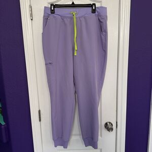 FIGS Zamora HW Jogger Scrub Pants Lavender Dew W23SW2017 Size XL